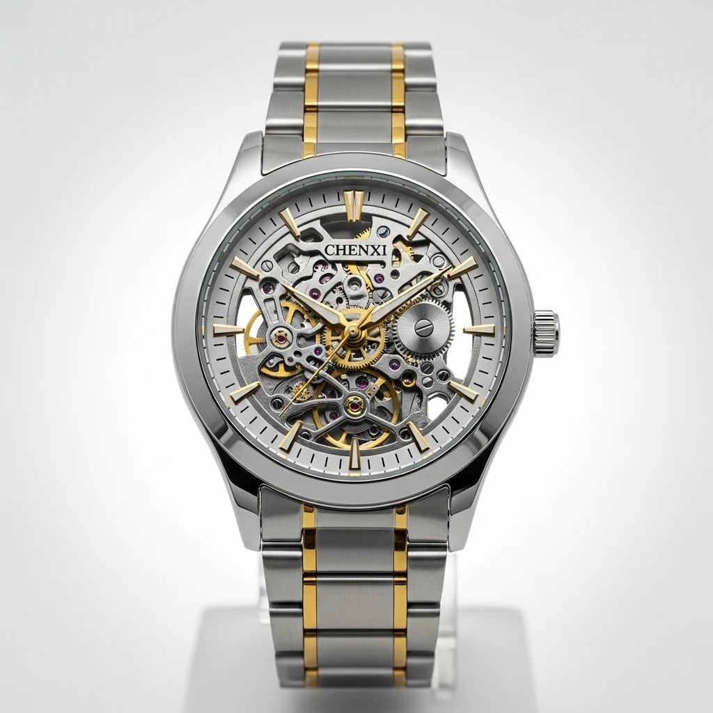 Chenxi quartz skeleton watch image 3
