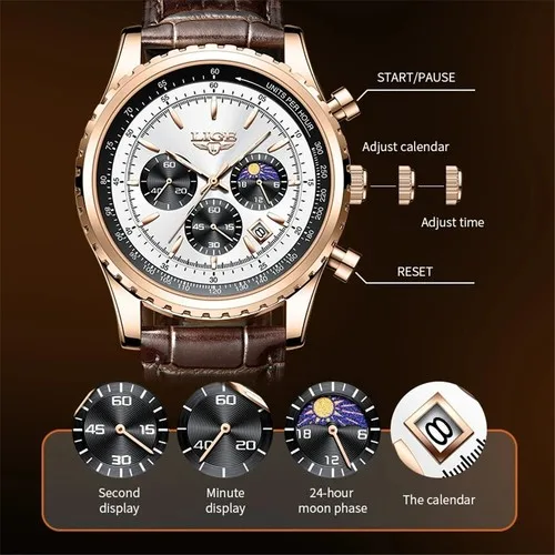 Lige business luxury watch image 3