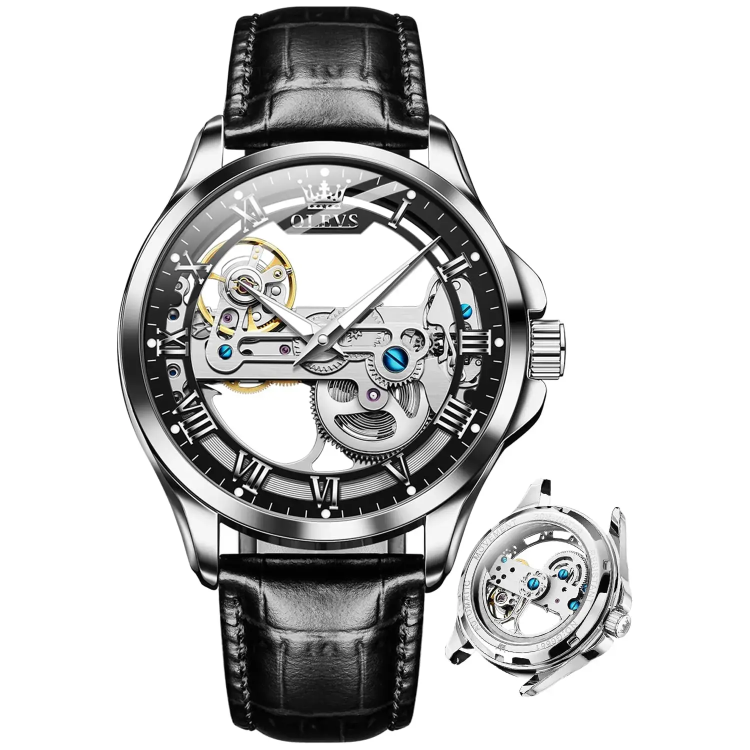 Lige skeleton automatic watch image 2