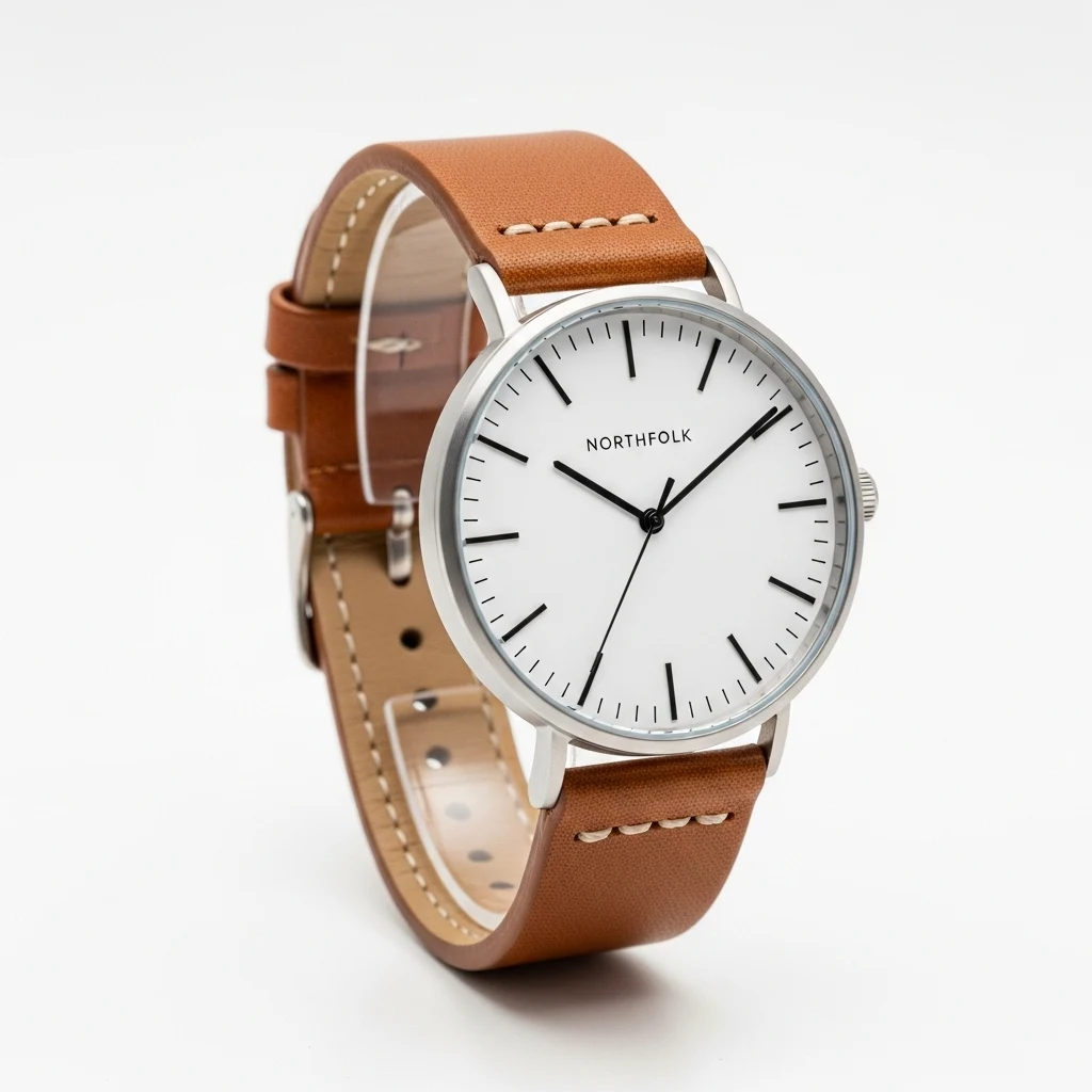 Northfolk minimalist leather watch