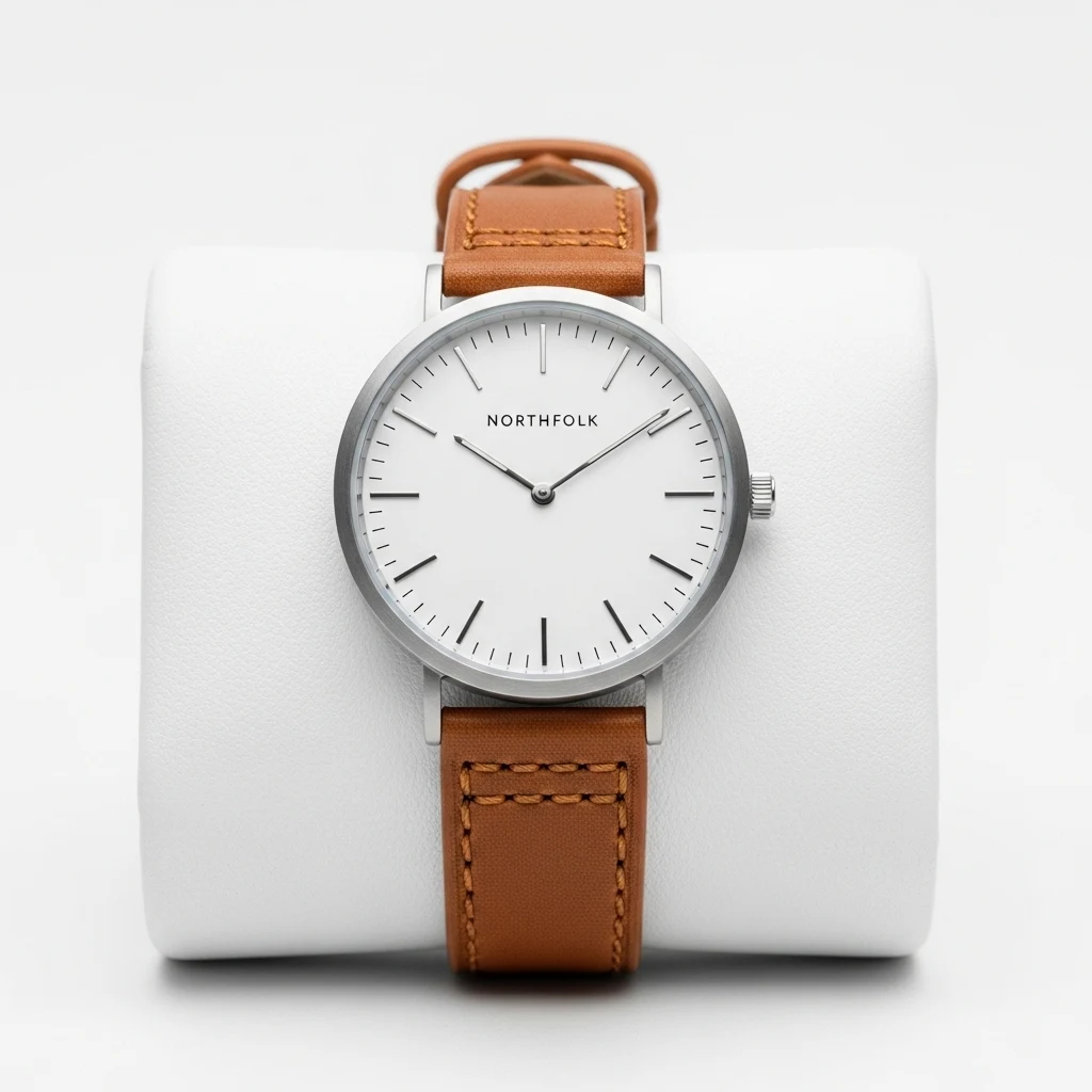 Northfolk minimalist leather watch image 3