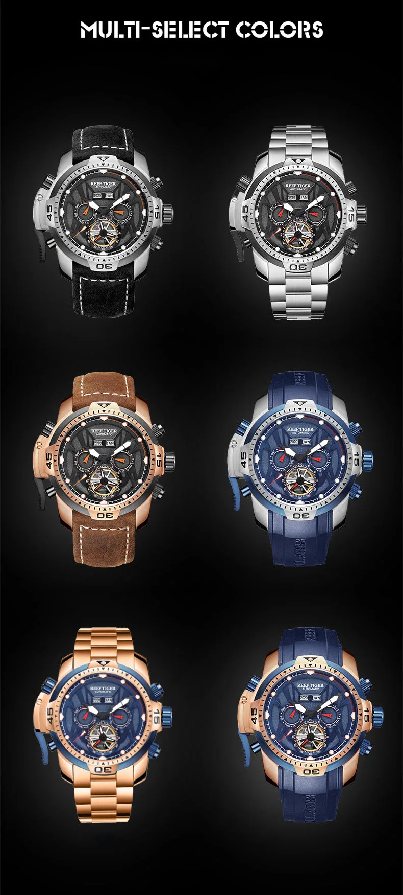 Reef Tiger Aurora watch