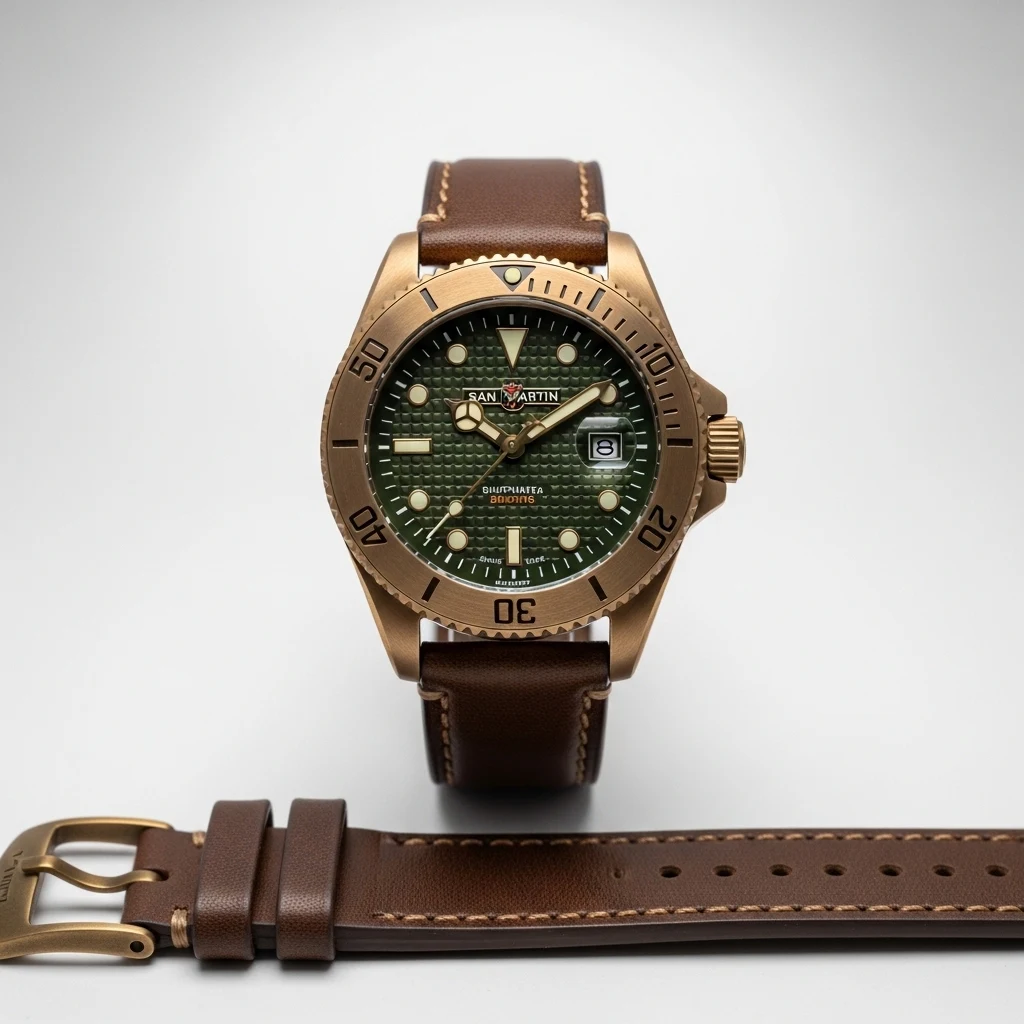 San Martin SN0111 bronze diver watch image 3